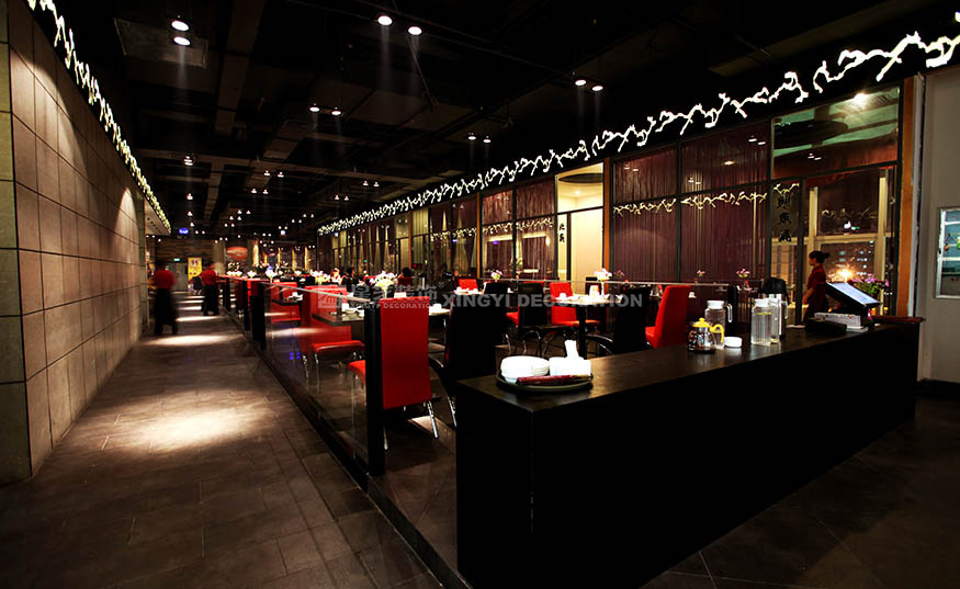 香江汇时尚餐厅2000平用餐区装修设计实景图