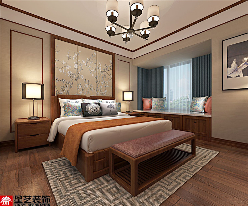 中海国际社区132平卧室装修效果图