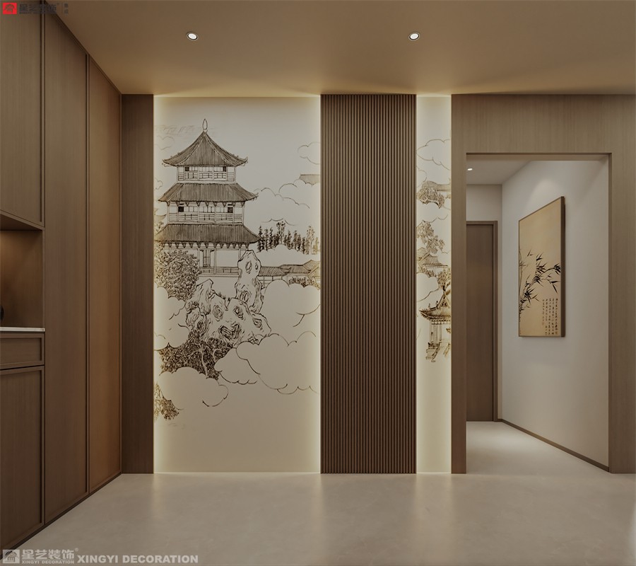 建发缦云143平现代简约入户装修效果案例